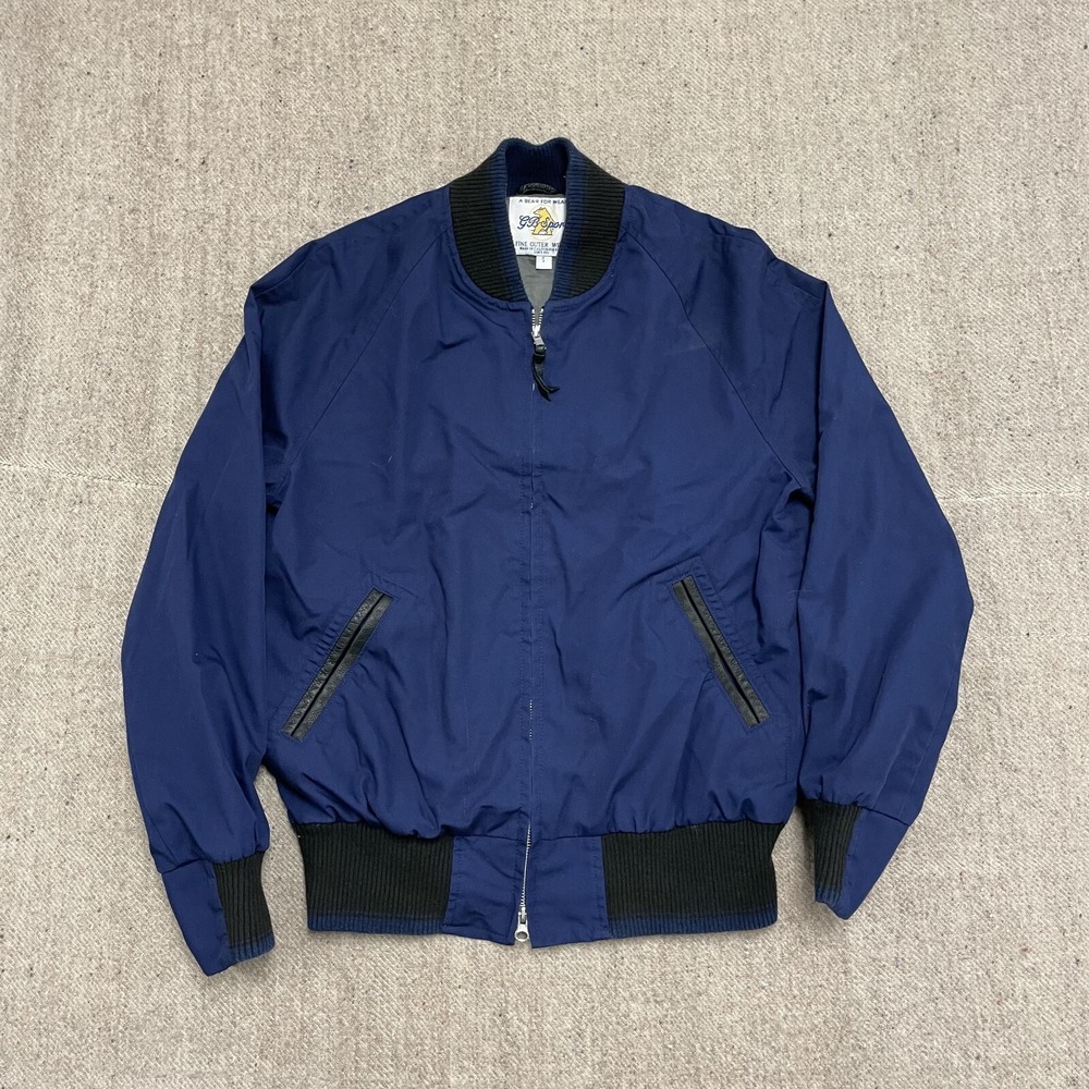 Vintage Lightweight Bomber Jacket Mens Small Blue 1990s GB Sport